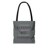 BLACK QUEER RAINBOW TOTE BAG