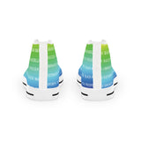BLACK MAGIC RAINBOW WHITE HI TOP SNEAKERS WHITE SOLE