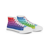 BLACK MAGIC RAINBOW BLACK  HI TOP SNEAKER WHITE SOLE