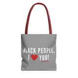 BLACKITY BLACK - WHITE TOTE BAG