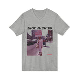 STAND - BLACK UNISEX V-NECK T-SHIRT