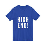HIGH END WHITE UNISEX V-NECK T-SHIRTS