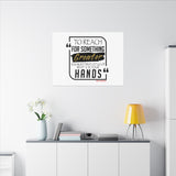REACH FOR SOMETHING BLACK GOLD CANVAS ART