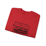 REACH FOR SOMETHING - BLACK RED UNISEX SWEAT SHIRT