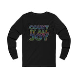 COUNT IT ALL JOY  UNISEX LONG SLEEVE T-SHIRTS