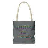 BLACK QUEER RAINBOW TOTE BAG