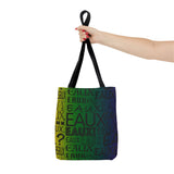 EAUX - BLACK ON MARDI GRAS TOTE BAG