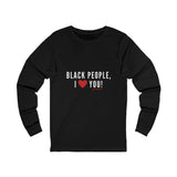 BLACKITY BLACK - WHITE UNISEX LONG SLEEVE T-SHIRT