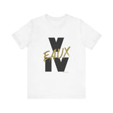 V EAUX IV - BLACK W/ GOLD EAUX UNISEX SHORT SLEEVE T-SHIRT
