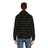 BLACK MAGIC - BLACK GOLD AOP ZIP HOODIE