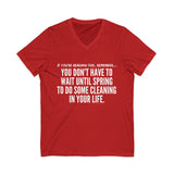 SPRING CLEANING UNISEX V-NECK T-SHIRT