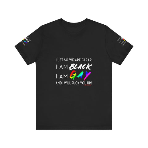 BLACK GAY FUP WHITE UNISEX SHORT SLEEVE T-SHIRTS