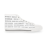BLACK MAGIC - BLACK LETTERS HI-TOP WHITE SNEAKERS SOLE