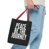 PEACE BE THE JOURNEY WHITE TOTE BAG