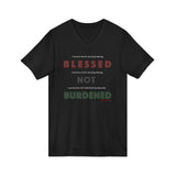 BLACK MAN RBG UNISEX V-NECK T-SHIRTS