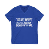 GOD WILL ANSWER UNISEX V-NECK T-SHIRT