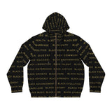 BLACK MAGIC - BLACK GOLD AOP ZIP HOODIE