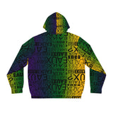 EAUX BLACK ON MARDI GRAS AOP ZIP HOODIE