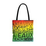 EAUX - BLACK ON RAINBOW TOTE BAG