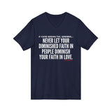 DIMINISHED FAITH UNISEX V-NECK T-SHIRT
