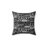 EAUX WHITE THROW PILLOW