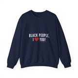 BLACKITY BLACK - WHITE UNISEX SWEAT SHIRT