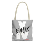 V EAUX IV - WHITE W/ BLACK EAUX TOTE BAG