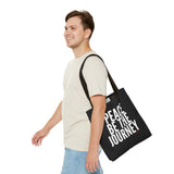 PEACE BE THE JOURNEY WHITE TOTE BAG