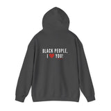 BLACKITY BLACK - WHITE UNISEX HOODIE