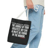 JOY IN THE MIRROR TOTE BAG