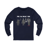 MARCH - WHITE UNISEX LONG SLEEVE T-SHIRT