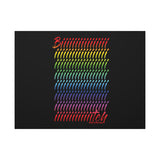 BIIIIIITCH RAINBOW CANVAS ART