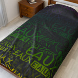EAUX- MARDI GRAS PLUSH BLANKET