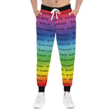 BLACK MAGIC RAINBOW BLACK ATHLECTIC JOGGERS