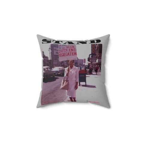 STAND - BLACK THROW PILLOW