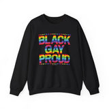 BLACK GAY PROUD UNISEX SWEATSHIRTS