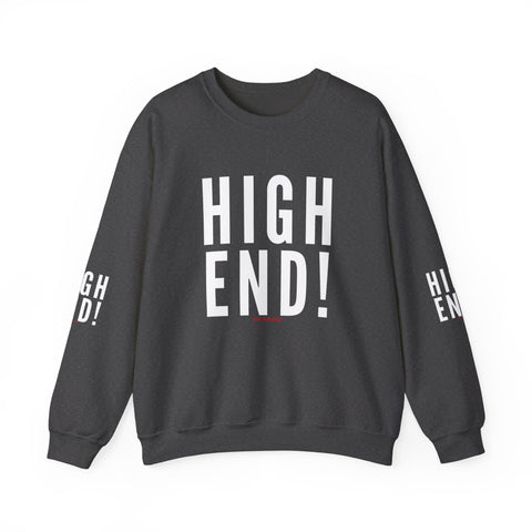 HIGH END WHITE UNISEX SWEATSHIRT