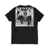 RESIST-WHITE UNISEX V-NECK T-SHIRT