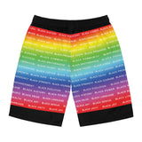 BLACK MAGIC RAINBOW WHITE  BOARD SHORTS