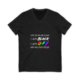 BLACK GAY FUP WHITE UNISEX V-NECK T-SHIRTS