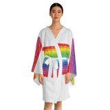 BLACK MAGIC RAINBOW WHITE KIMONO