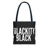 BLACKITY BLACK - WHITE TOTE BAG