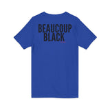 BEAUCOUP BLACK - BLACK UNISEX V-NECK T-SHIRT