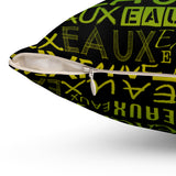 EAUX- MARDI GRAS THROW PILLOW