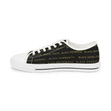 BLACK MAGIC - BLACK GOLD LOW-TOP SNEAKERS WHITE SOLE