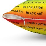 BLACK MAGIC RAINBOW BLACK  THROW PILLOW