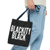 BLACKITY BLACK - WHITE TOTE BAG