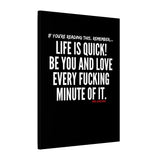 LIFE IS QUICK CANVAS ART