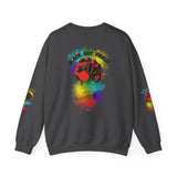 BLACK GAY PROUD FIST UNISEX SWEATSHIRTS