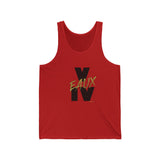 V EAUX IV- BLACK W/ GOLD EAUX UNISEK TANK TOP